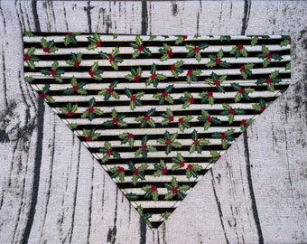 Christmas dog bandana, mistletoe dog bandana
