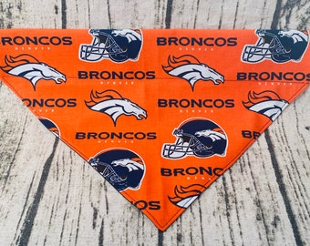 Orange Broncos dog bandana, denver broncos dog bandana