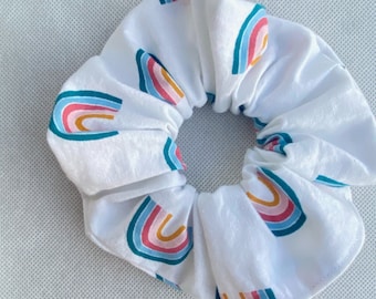 boho rainbow scrunchie
