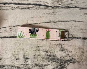 Cactus key fob wristlet