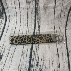 leopard key fob wristlet