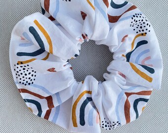 boho rainbow scrunchie