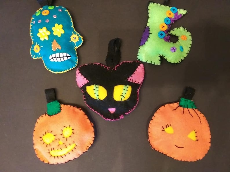 Halloween Felt Ornaments Etsy