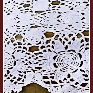 Vintage instant download pdf pattern crochet heirloom table cloth