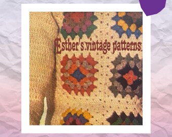 Patrón de suéter de ganchillo vintage de abuela (descarga en PDF)