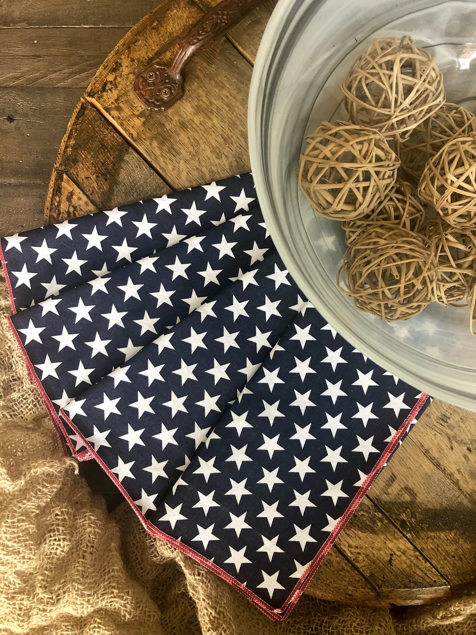 4th of July Cloth Napkins / Patriotic Table Decor / Americana Etsy