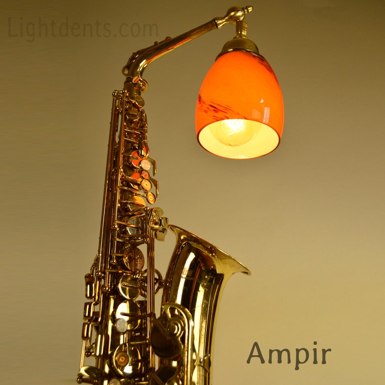 Vintage alto saxophone lamp. Etsy