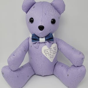 Handmade Memory Bear from Loved Ones’ Clothing • Custom Keepsake Bear • Memorial Gift