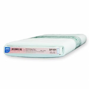 May include: White Pellon Shape-Flex fusible interfacing fabric with a label that reads "SF101 Shape-Flex Fusible Stabilizing Fabric 100% Cotton Made in USA".