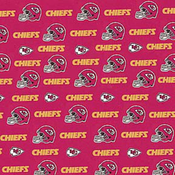 KANSAS CITY Chiefs Licensed NFL 58 inch Cotton Fabric