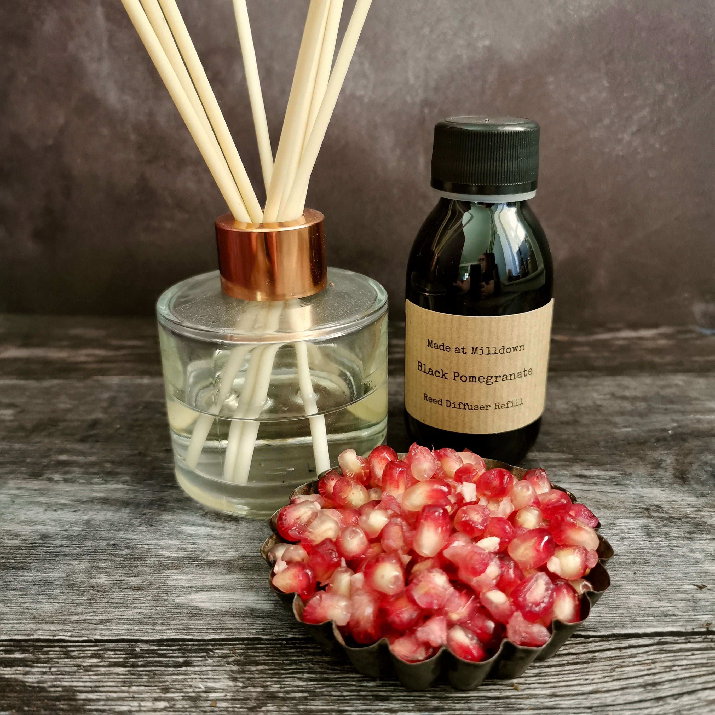 Black Pomegranate Reed Diffuser Refill Etsy