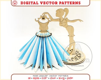 Napkin Holder Vector File for Laser Cutting Machines Instant Download