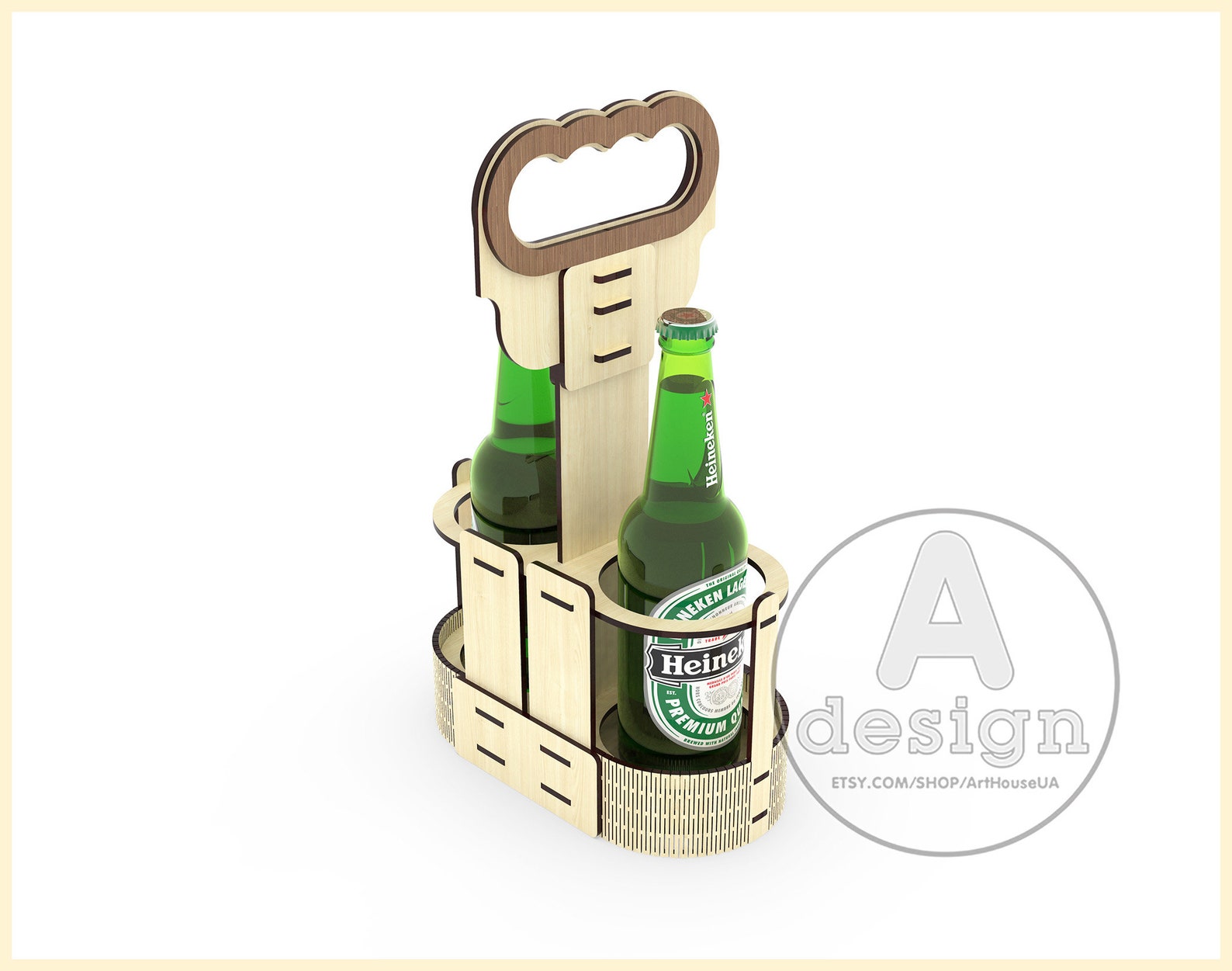 Beer holder box BHBV2P Laser cut vector Beer bottle Etsy