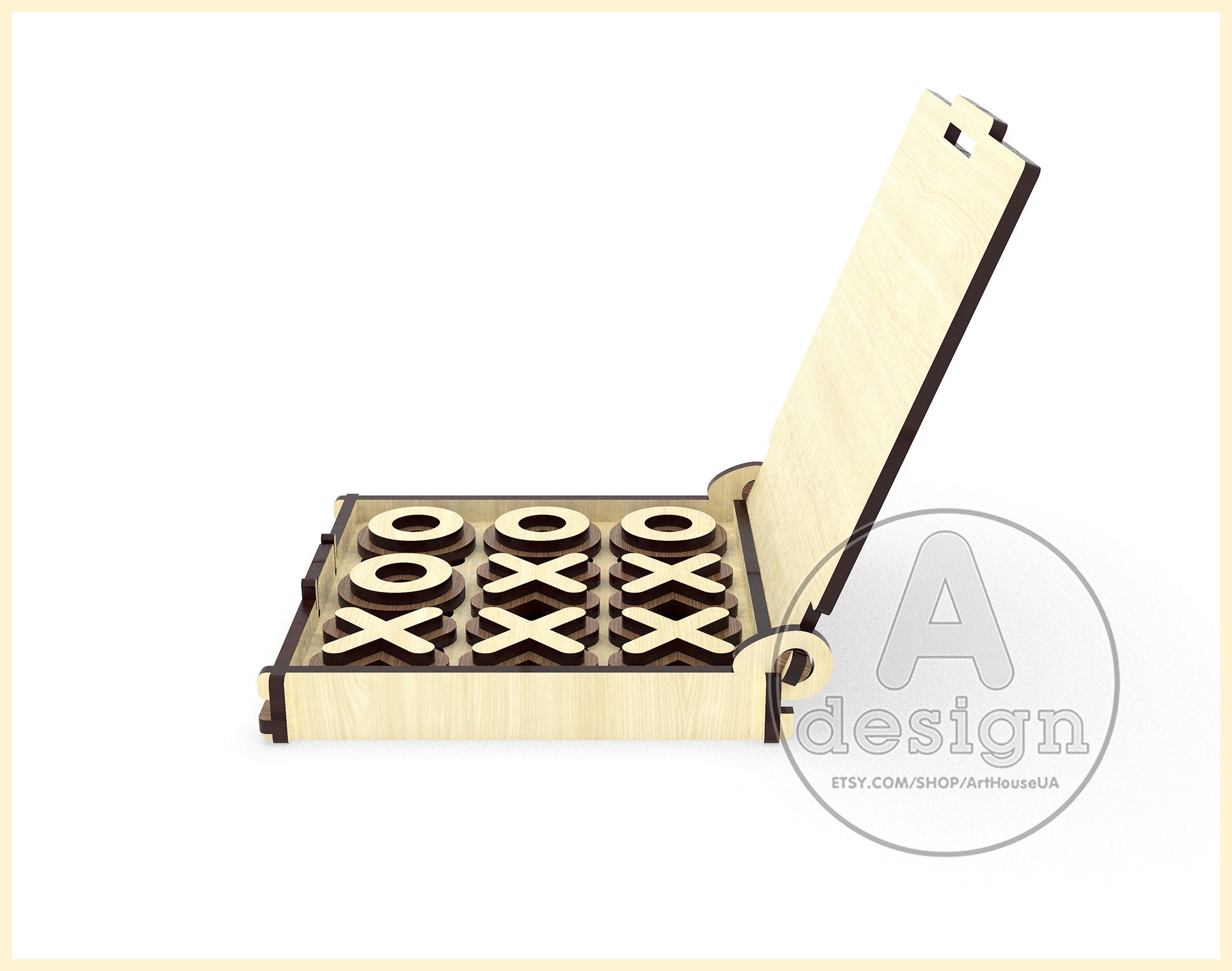 Tic Tac Toe Svg Vector Files for Laser Cutting Board Games Etsy New