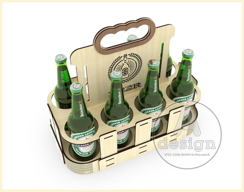 Download Beer holder box BHB-V8P Laser cut vector Beer bottle | Etsy Download Beer holder box BHB-V8P Laser cut vector Beer bottle | Etsy