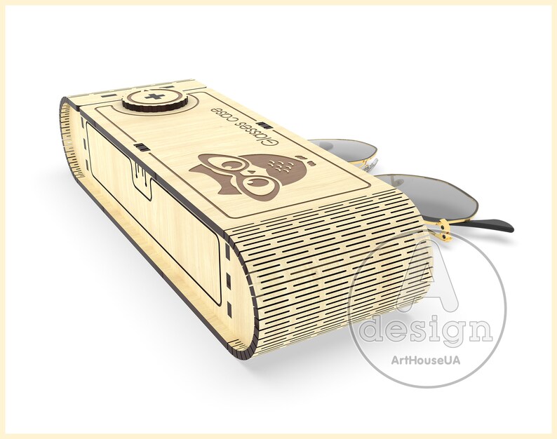 Glasses Storage Case SVG Laser Cut File Wooden Eyeglass Holder Box Design image 5
