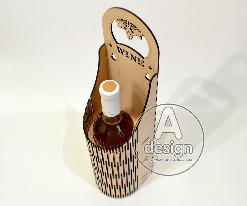 Wine box Wood wine box Plywood wine box Vine box Wine Etsy