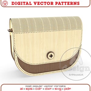 Holz Handtasche Vektor SVG-Datei für Laserschnitt, Handtasche vektor Datei, Abend Holz Clutch Tasche, Umhängetasche Datei, Clutch Geldbörse Datei, Ver.101