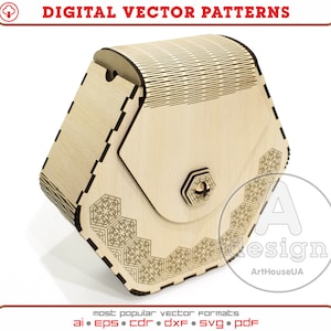 Clutch Tasche, Abendtasche, Holztasche, Seidenkupplung, Holzkupplung, Clutch Geldbörse, handgefertigte Handtasche, Sperrholz-Kupplung, Laser geschnitten, Cnc-Datei, Cl-19