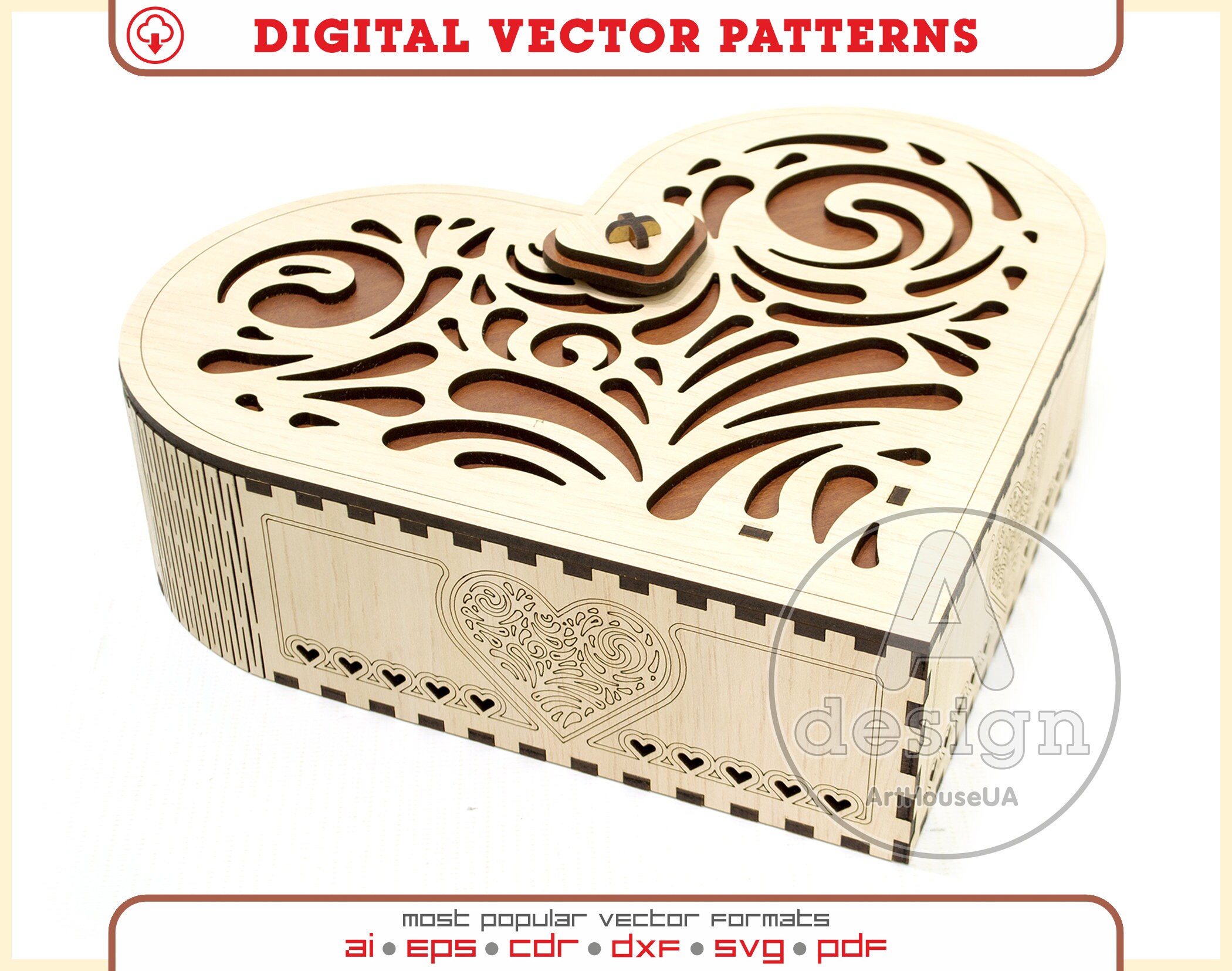 Heart Shaped Chocolate Candy Box With Surprise Tasks for Valentines Day  Digital Laser Cut Files Only SVG DXF All Lasers Glowforge Ready 