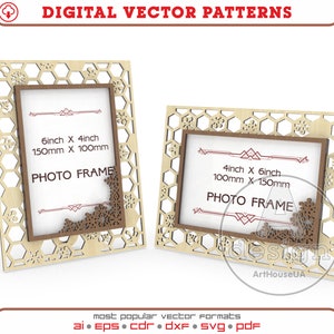 Weihnachten Fotorahmen Laser geschnittene Vektor Datei, Wand und Tisch Kunst Fotorahmen Vektor, Fotohalter DXF, Fotorahmen Glowforge ready SVG Datei