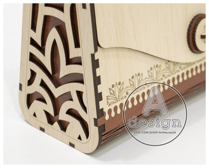 Yellow Handmade Wooden Clutch Bag