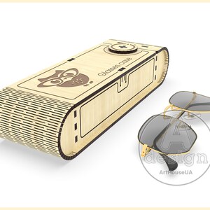 Glasses Storage Case SVG Laser Cut File Wooden Eyeglass Holder Box Design image 4