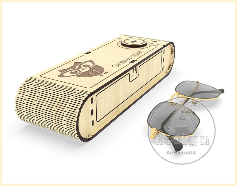 Glasses Storage Case SVG Laser Cut File Wooden Eyeglass Holder Box Design image 4
