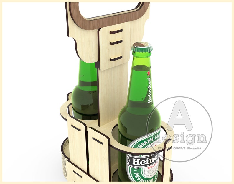 Download Beer holder box BHB-V2P Laser cut vector Beer bottle | Etsy