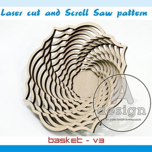 Sweets Serving Plate Vector File for Scroll Saw PDF and Laser Cut SVG