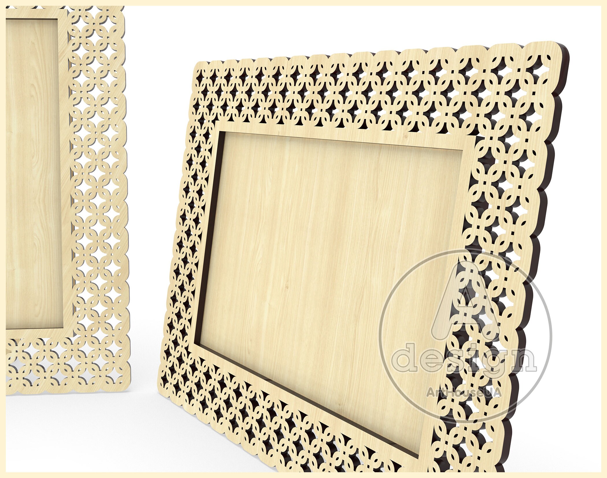 Photo Frame Cut File Picture Frame SVG Laser Cut File, Wall or Tabletop Display Frame Vector ...