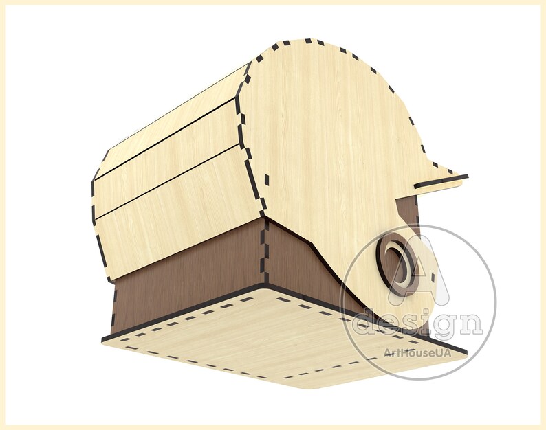 Helemt Box Layout Baseball Helmet Like Box Vector File for Laser Cut Machines and ...