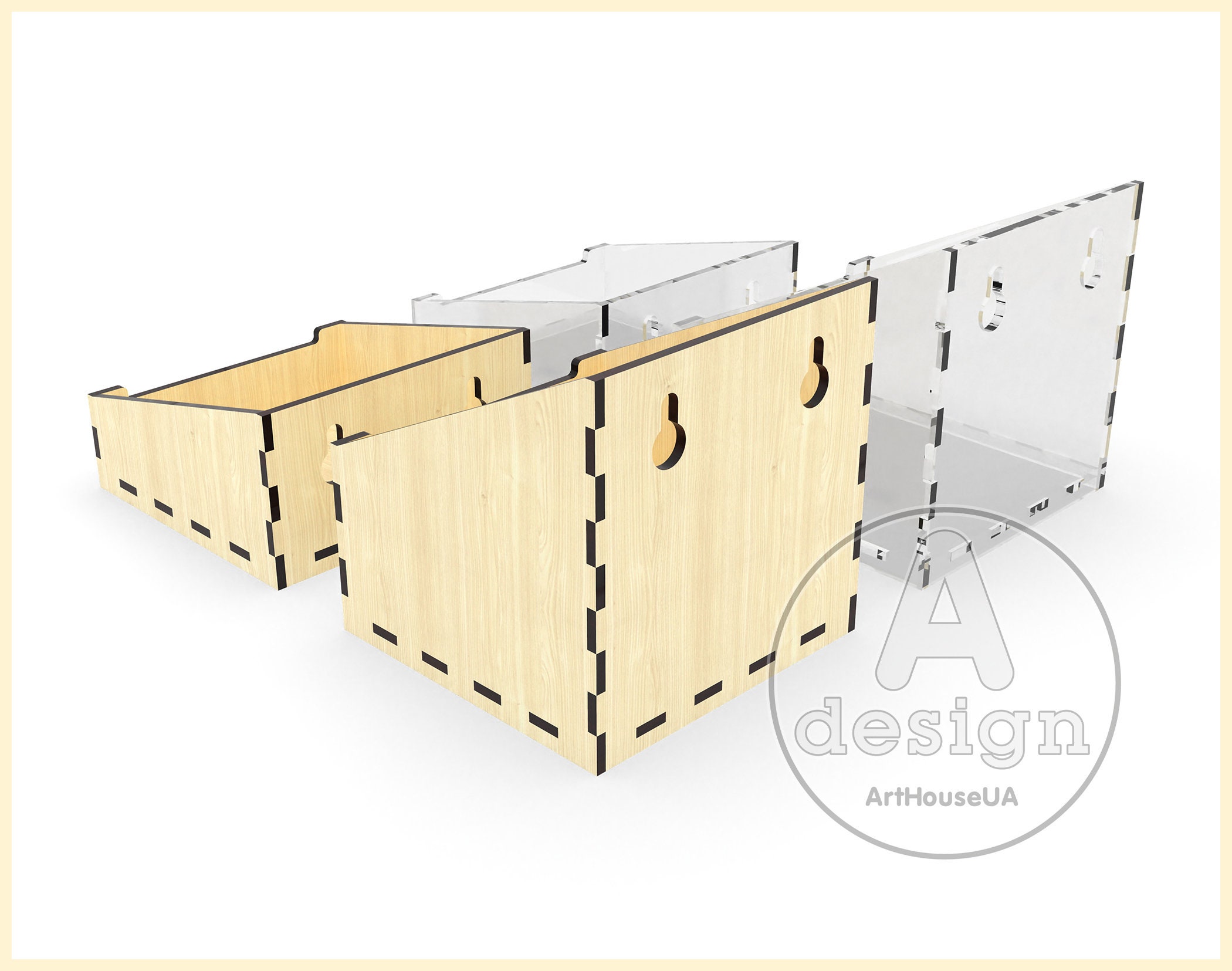 Laser Cut Storage Organizer Box 50 Sizes SVG Vector Files - Etsy