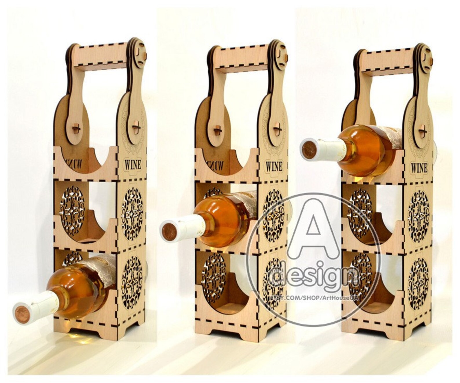 Wine Box Wineboxv19 Wood Wine Box Plywood Wine Box Vine Etsy