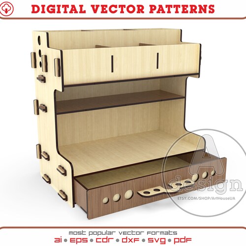 Wood Office Organizer Wood Desk Organizer Pencil Cup Stand Etsy