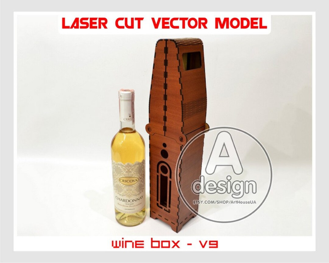 Wine Box Wineboxv9 Wood Wine Box Plywood Wine Box Vine Etsy
