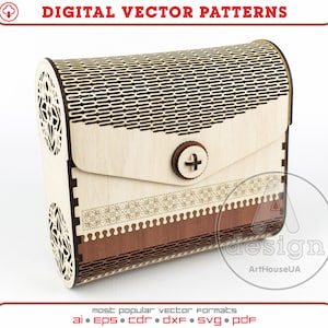 Clutch Tasche, Abendtasche, Holztasche, Seidenkupplung, Holzkupplung, Clutch Geldbörse, handgefertigte Handtasche, Sperrholzkupplung, Laser geschnitten, Cnc-Datei, Cl-43