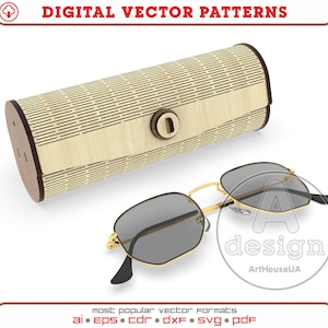 Glasses case, Wooden glasses case, Glasses case vector, Glasses case cnc, Plywood glasses case, Glasses case laser cut, Sunglasses case, V1
