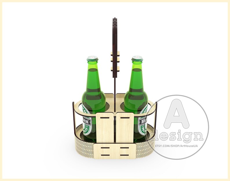 Download Beer holder box BHB-V2P Laser cut vector Beer bottle | Etsy