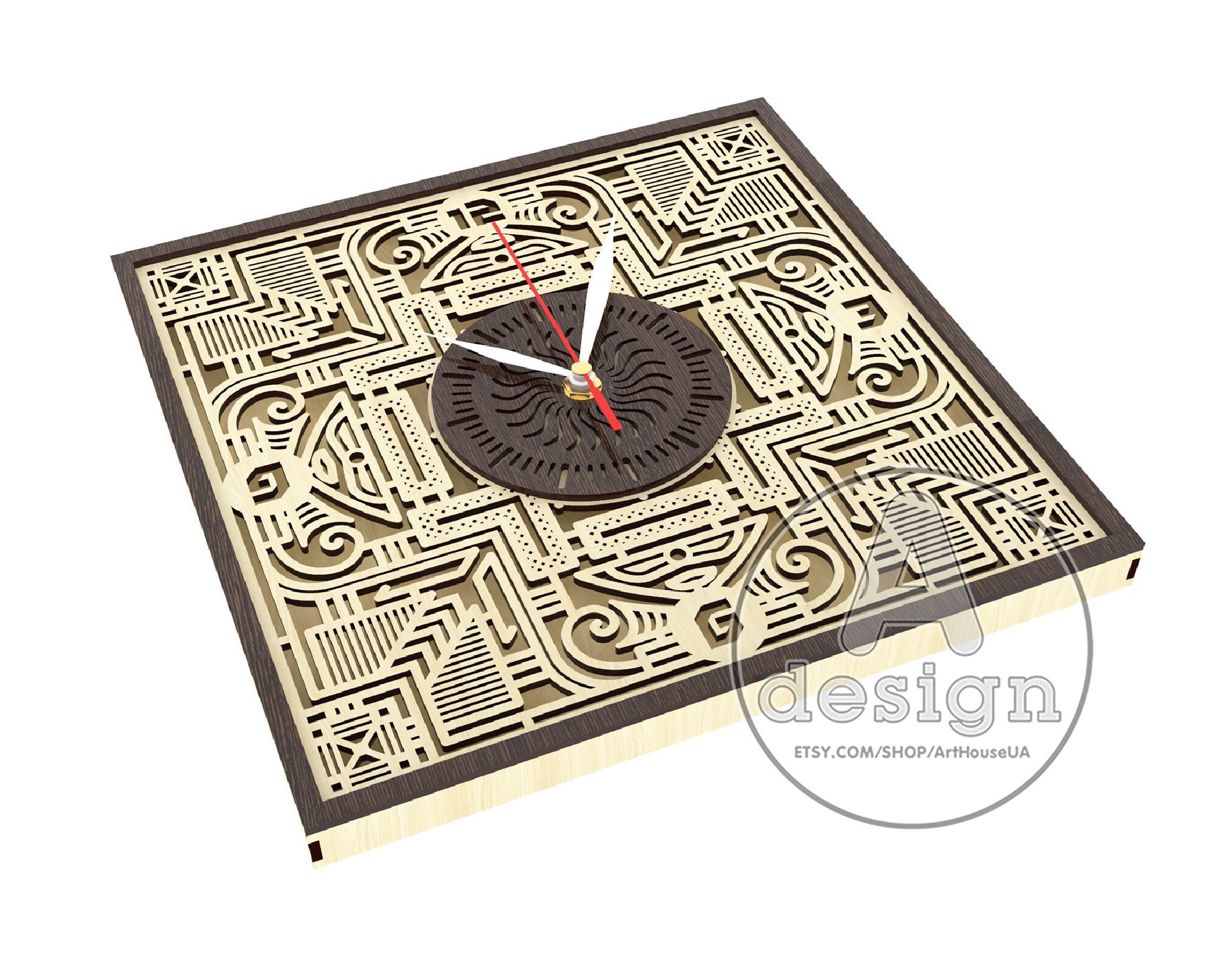 Digital Vector File for Laser Cut Wall Clock Pattern SVG DXF - Etsy