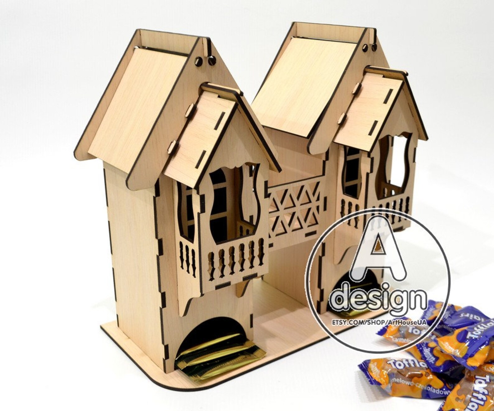 Tea House Tea Holder Box Tea Bag Dispenser Tea Bag Holder Etsy