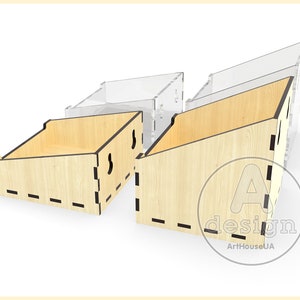 50 Boxes of Different Sizes Without a Lid, Vector Laser Cutting ...