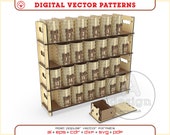 Advent calendar laser cut vector file, Christmas Advent Calendar, Christmas Advent Calendar 24 drawers, Christmas decoration, Ver.31