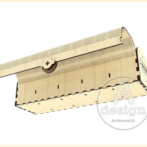 Puede incluir: Una caja de madera con una tapa con bisagras y un pestillo. La caja est&aacute; hecha de madera de color claro y tiene un acabado de madera natural. La caja est&aacute; decorada con un dise&ntilde;o simple en la parte delantera.
