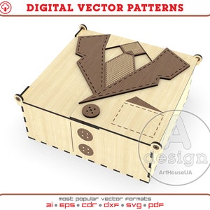 Geschenk-Box-Svg-Datei für Laser-Cut-Maschinen und Glowforge-Anwender, Geschenkbox-Idee, Vatertags-Geschenkbox, Papa-Geschenkbox, Ehemann-Geschenkbox