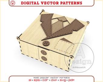 Geschenk-Box-Svg-Datei für Laser-Cut-Maschinen und Glowforge-Anwender, Geschenkbox-Idee, Vatertags-Geschenkbox, Papa-Geschenkbox, Ehemann-Geschenkbox