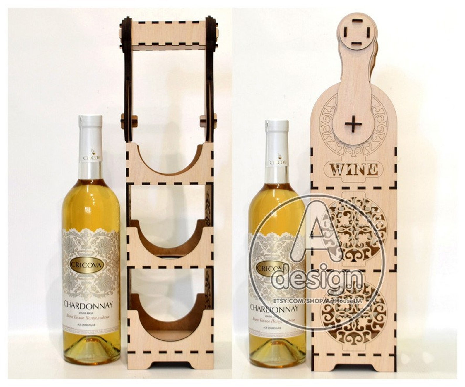 Wine Box Wineboxv19 Wood Wine Box Plywood Wine Box Vine Etsy