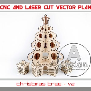 Christmas tree, Christmas decoration, Christmas tree vector file, Christmas tree laser file, Christmas tree SVG, Christmas tree DXF, CT-2