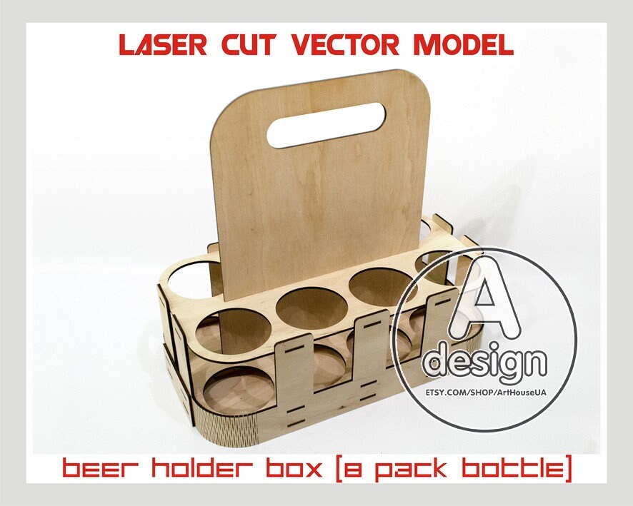 Beer holder box Laser cut vector Instant download Laser Cut Etsy