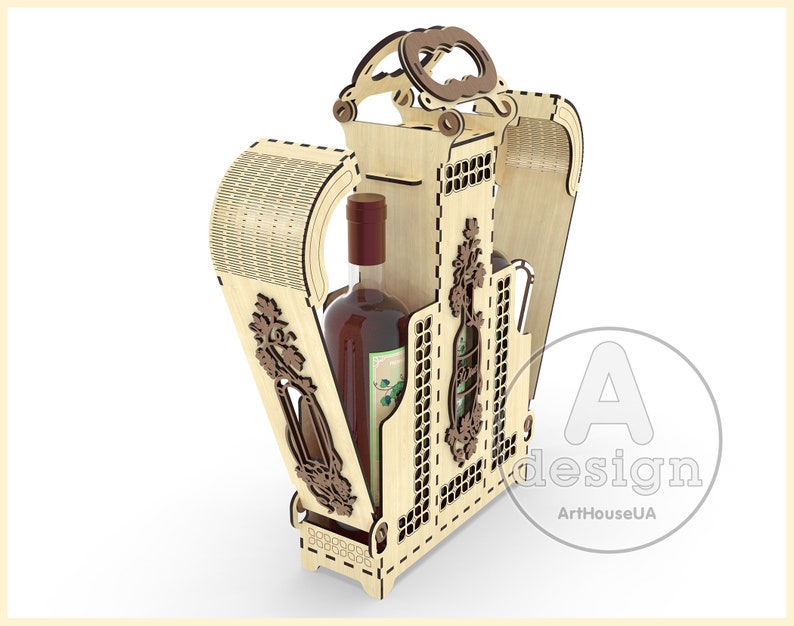 Wooden Wine Bag Wineboxv52 Wine Box Plywood Wine Box Vine Etsy